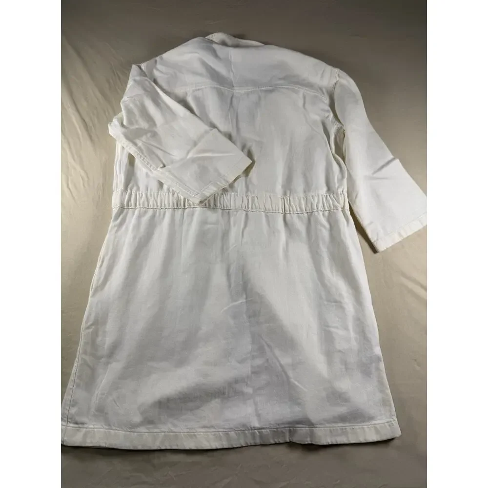 Levi's L93808 Womens White Ainsley Denim Utility Dress Size Small (NWT)